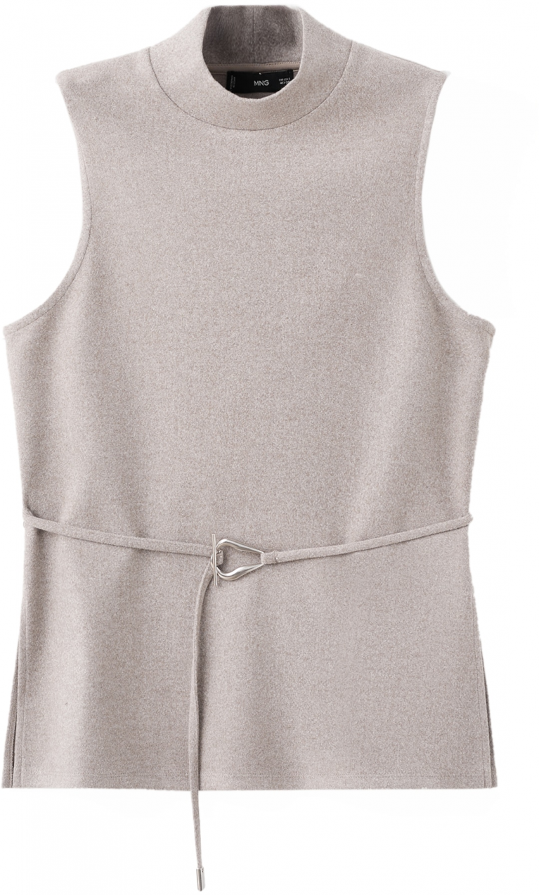 MANGO Top 'ANCONA'  svetlosivá