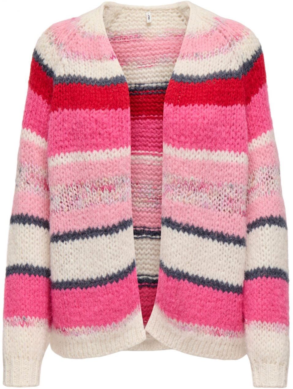 ONLY Kardigán 'ONLALYSSA'  béžová / sivá / ružová / červená