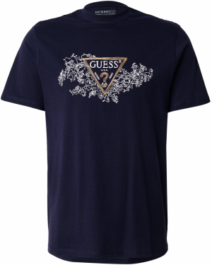GUESS Tričko  námornícka modrá / svetlooranžová / biela
