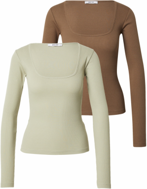 ABOUT YOU Tričko 'Liane'  hnedá / mätová