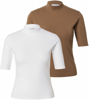 ABOUT YOU Tričko 'Lenni'  hnedá / biela