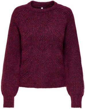 ONLY Sveter 'ONLGILA'  vínovo červená