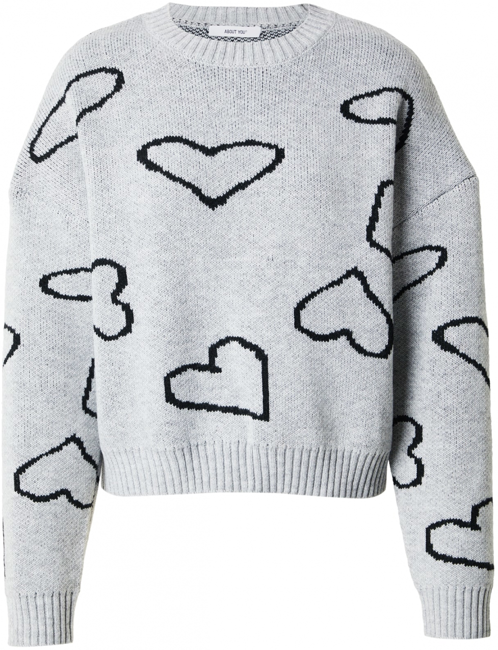 ABOUT YOU Sveter 'Roberta'  sivá / čierna