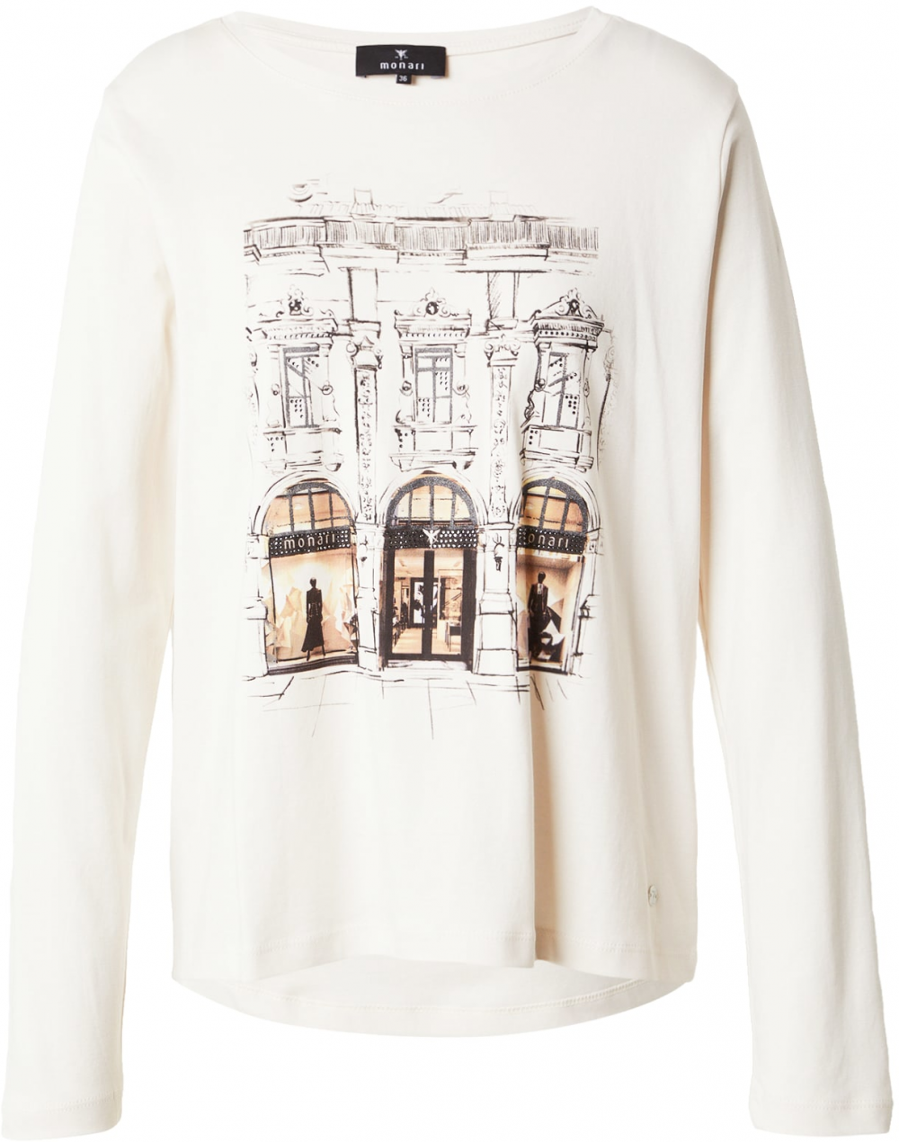 monari Tričko  tmelová / čierna / biela