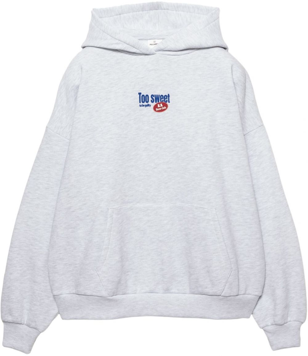 Pull&Bear Mikina  piesková / modrá / sivá / červená