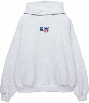 Pull&Bear Mikina  piesková / modrá / sivá / červená