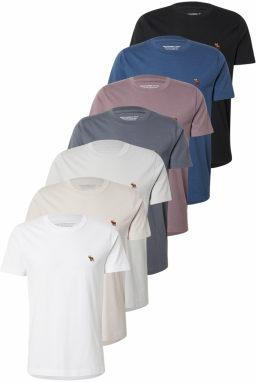 Abercrombie & Fitch Tričko  námornícka modrá / sivá / sivobéžová / čierna / biela