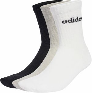 ADIDAS SPORTSWEAR Ponožky 'Linear Crew Cushioned 6 Pair Pack'  sivá / čierna / biela