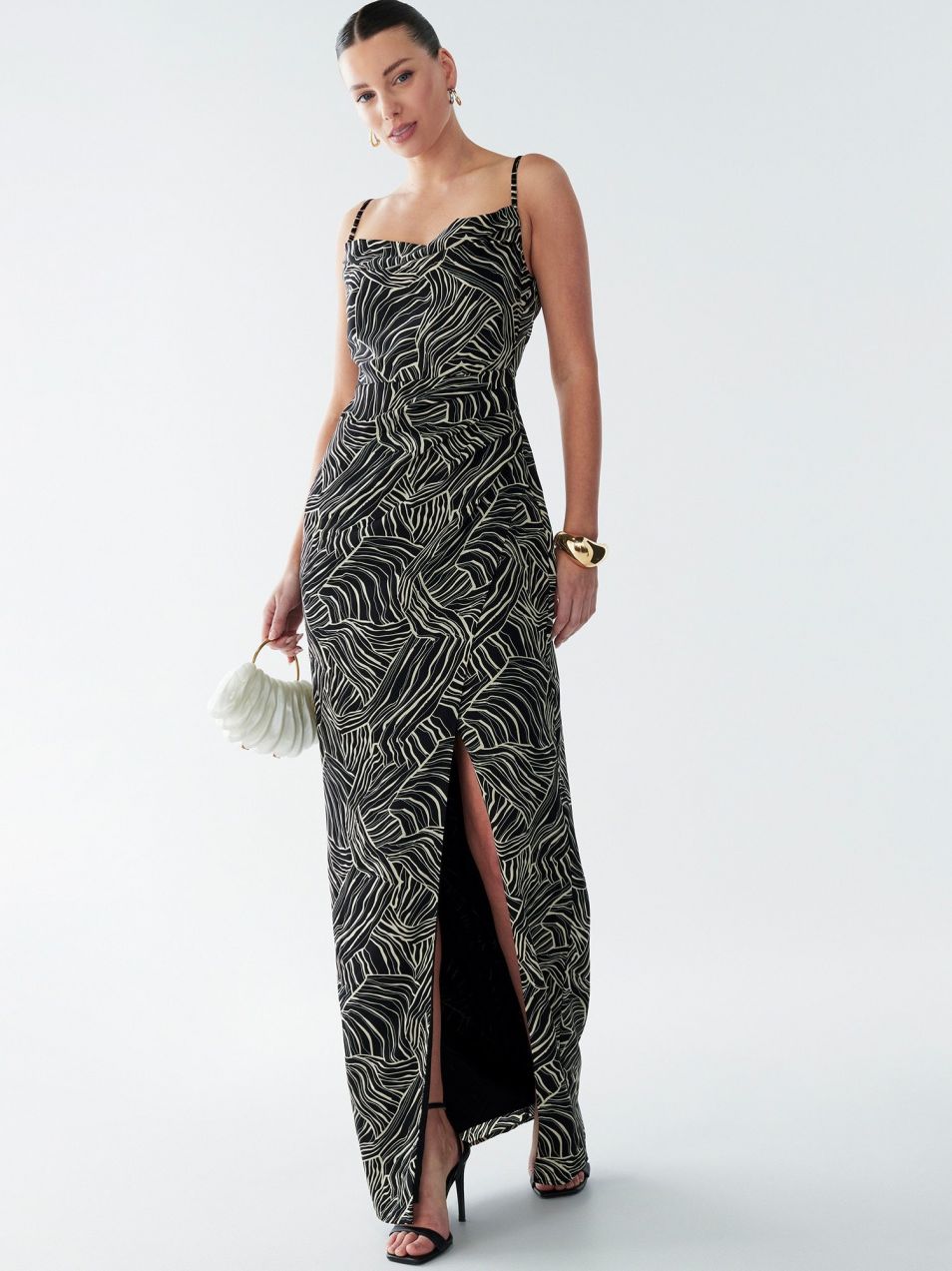 BWLDR Šaty 'Reenie'  pastelovo zelená / čierna