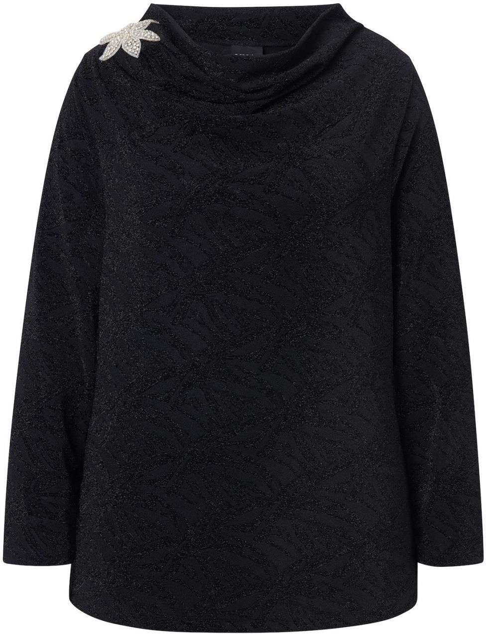 Ulla Popken Blúzka  čierna / strieborná