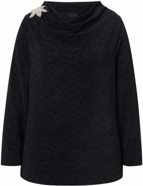 Ulla Popken Blúzka  čierna / strieborná