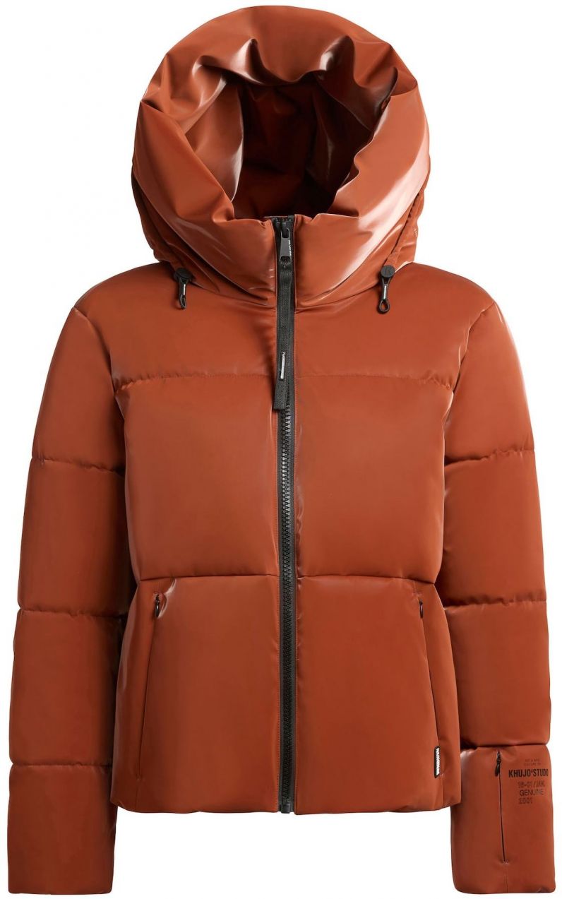 Dámske oblečenie - Dámske kabáty, vetrovky a vesty - Oranžová - khujo Zimná bunda 'AUDREY SHINY'  oranžová khujo Zimná bunda 'AUDREY SHINY'  oranžová