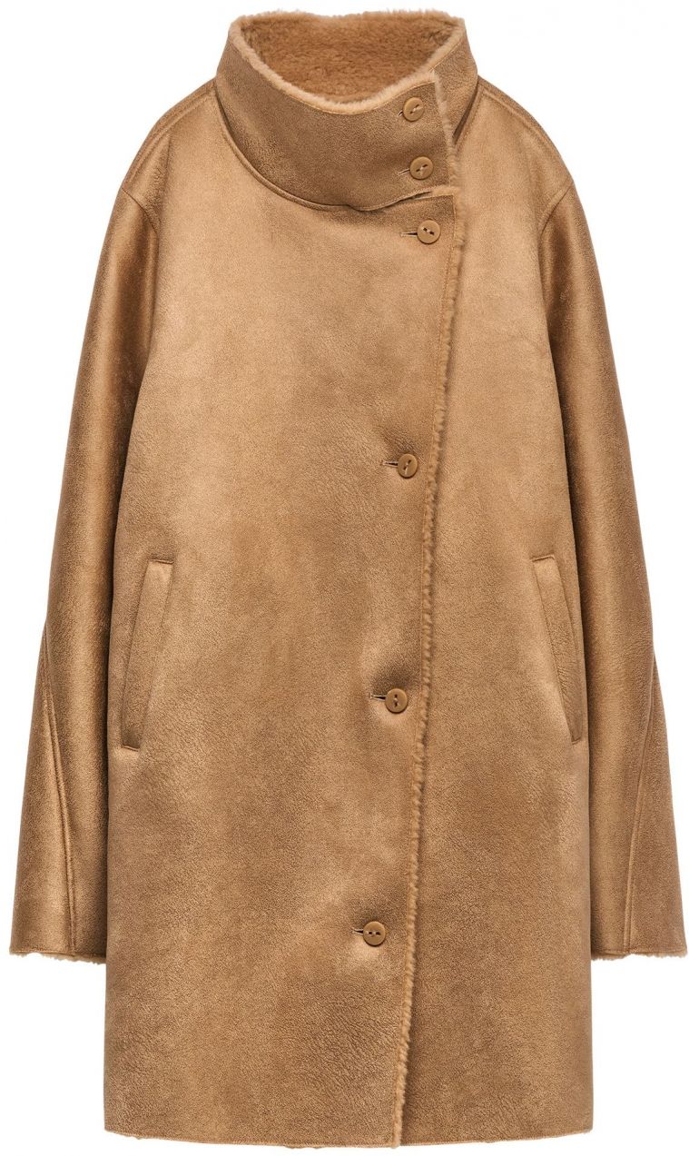 Adolfo Dominguez Prechodný kabát  farba ťavej srsti