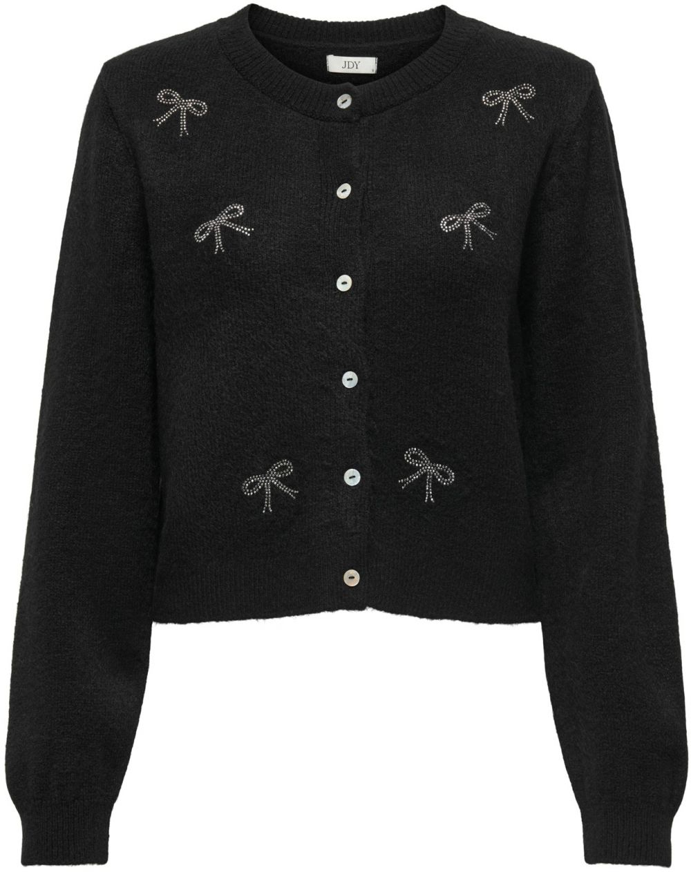 JDY Kardigán 'JDYFaye'  čierna / strieborná