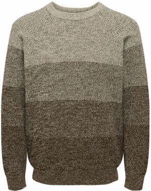 Only & Sons Sveter 'ONSBIRK'  sivá / tmavosivá / sivá melírovaná