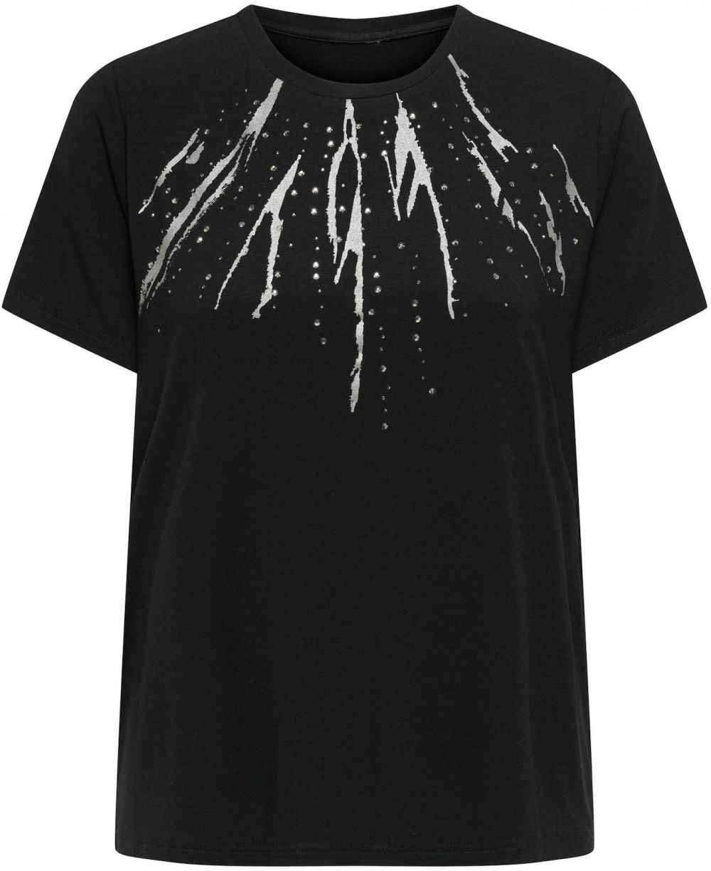 ONLY Carmakoma Tričko  svetlosivá / čierna