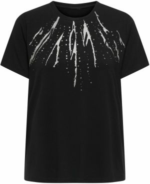 ONLY Carmakoma Tričko  svetlosivá / čierna