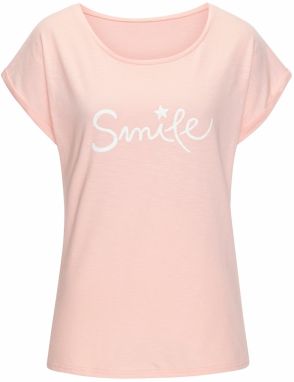 BEACH TIME Tričko  broskyňová / biela