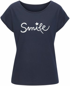 BEACH TIME Tričko  námornícka modrá / biela