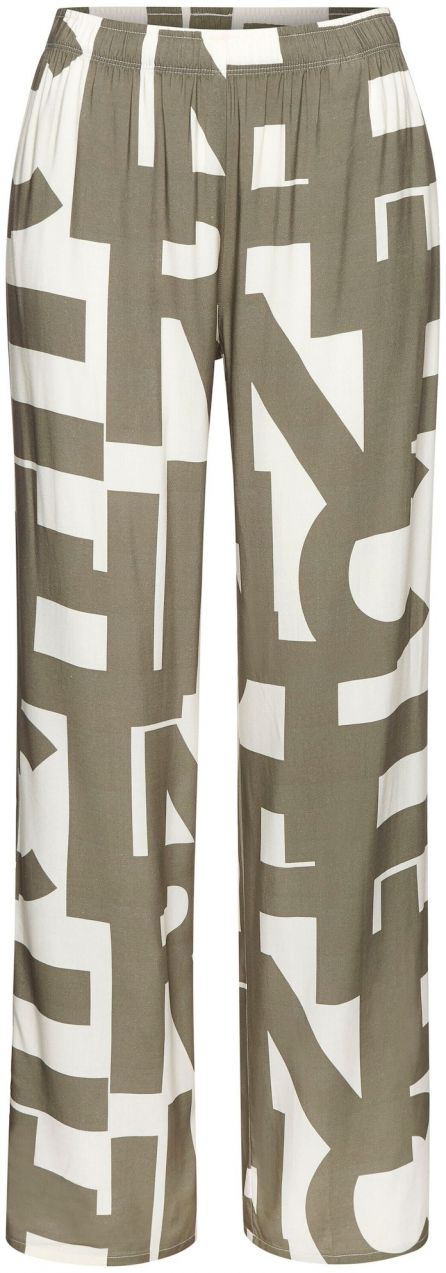 FRENCH CONNECTION Pyžamové nohavice  kaki / biela