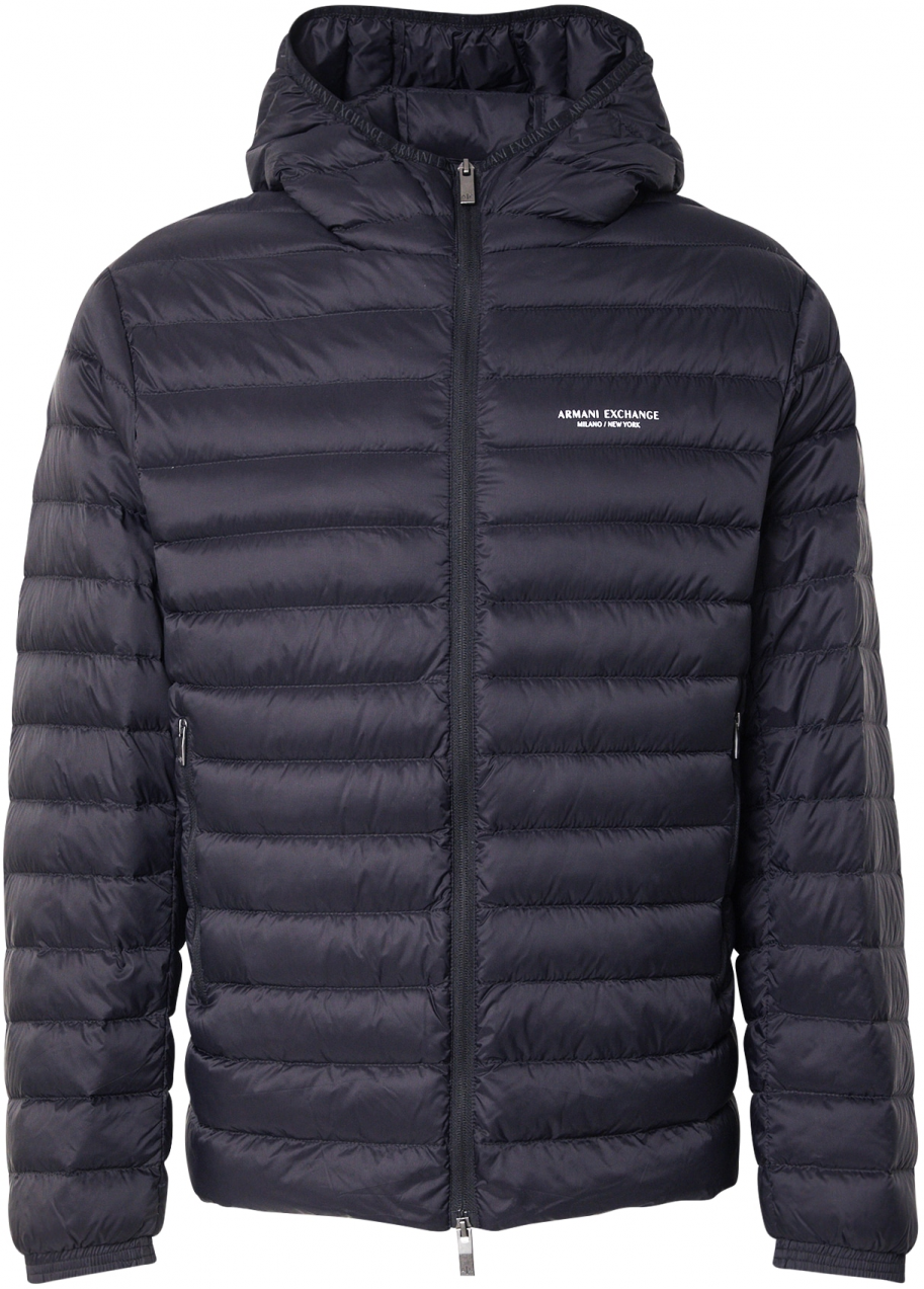 ARMANI EXCHANGE Prechodná bunda 'Down'  čierna / biela