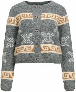 OBJECT Kardigán  béžová / koňaková / sivá melírovaná / biela