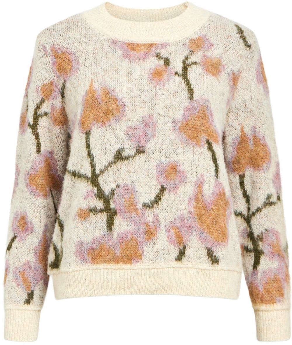 OBJECT Sveter 'JLUCIE'  olivová / fialová / oranžová / biela