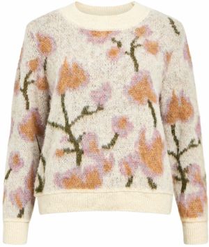 OBJECT Sveter 'JLUCIE'  olivová / fialová / oranžová / biela