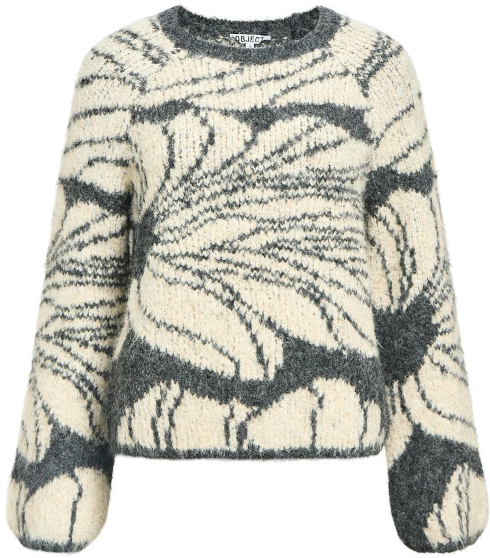 OBJECT Sveter  sivá / sivá melírovaná