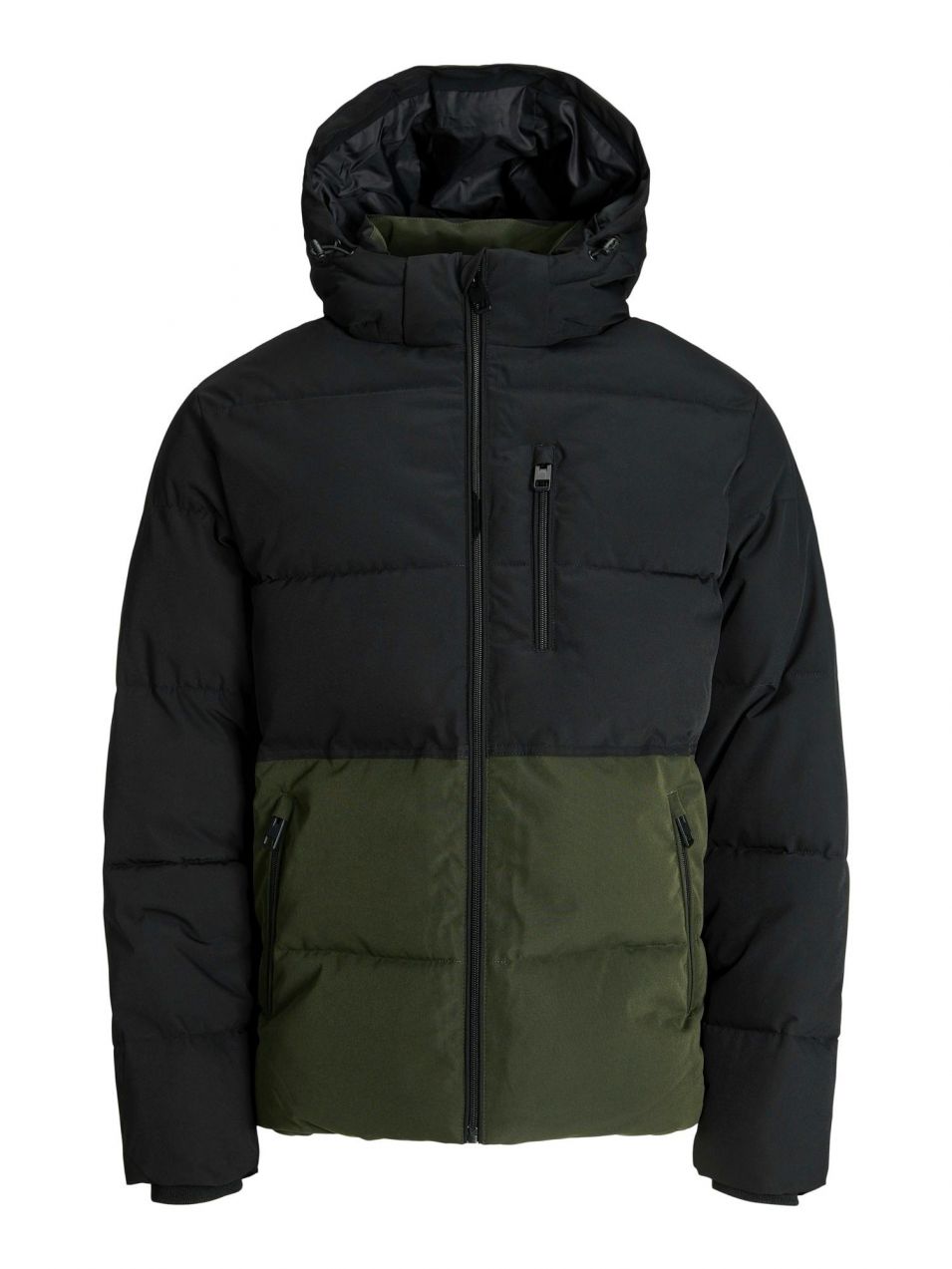 JACK & JONES Zimná bunda 'EOWEN'  olivová / čierna