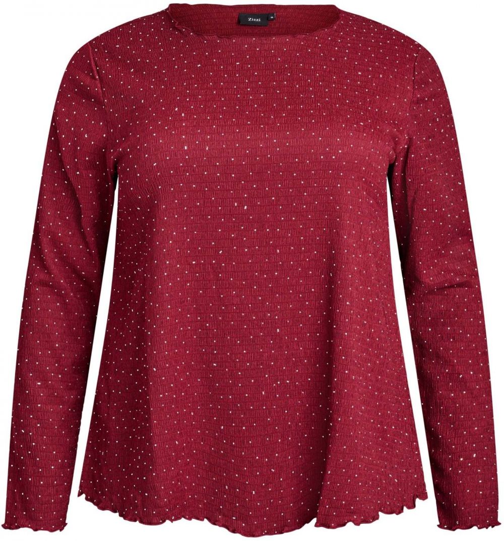 Zizzi Blúzka 'Calaura'  červená / biela