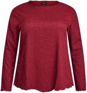 Zizzi Blúzka 'Calaura'  červená / biela