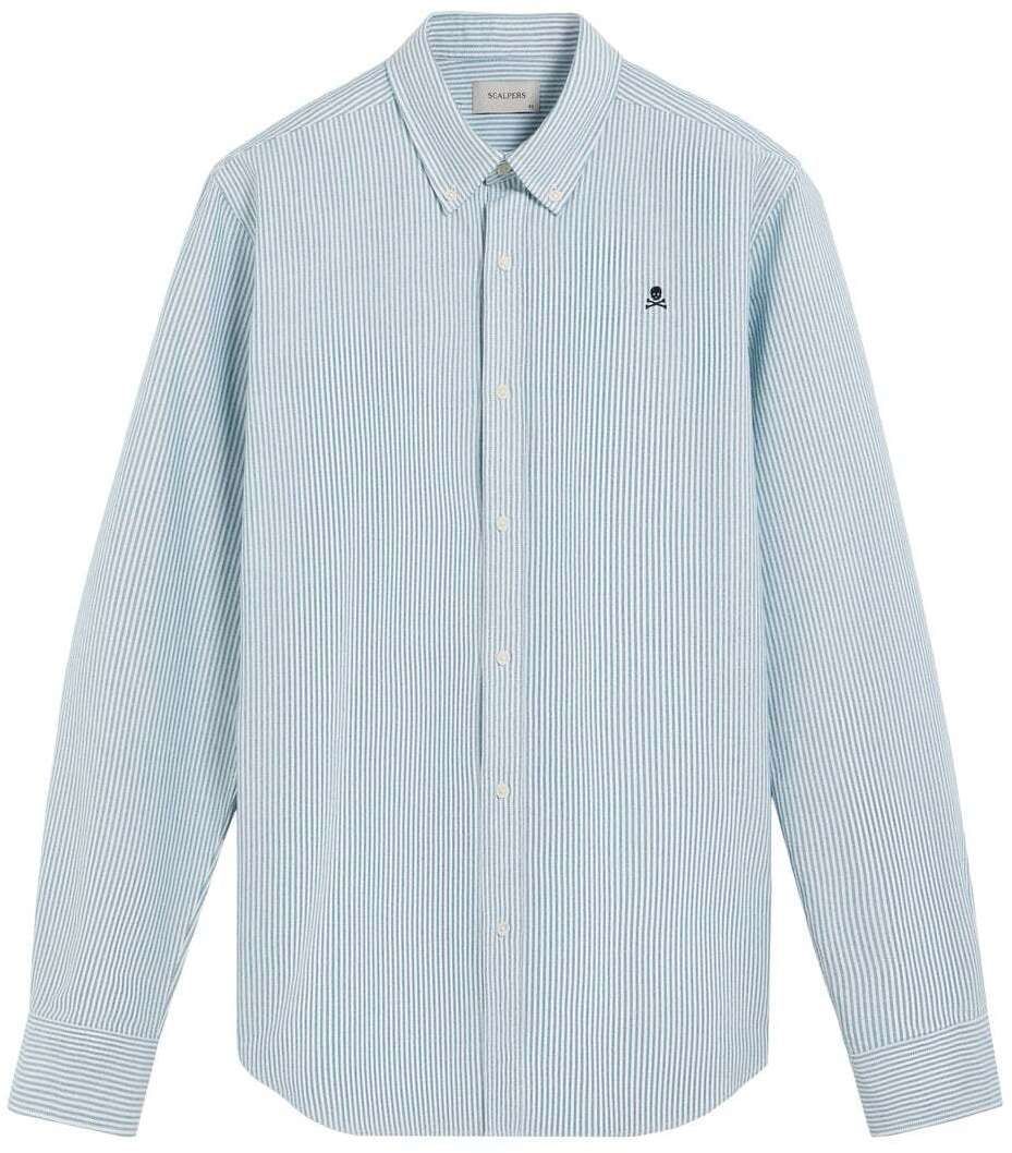 Scalpers Košeľa 'New Oxford'  svetlomodrá / biela