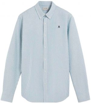 Scalpers Košeľa 'New Oxford'  svetlomodrá / biela