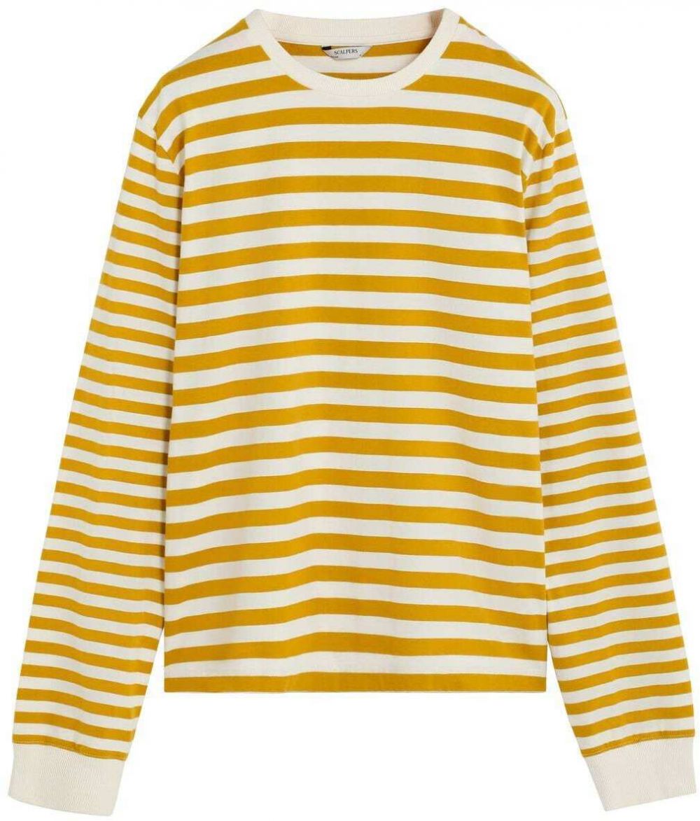 Scalpers Tričko  horčicová / biela