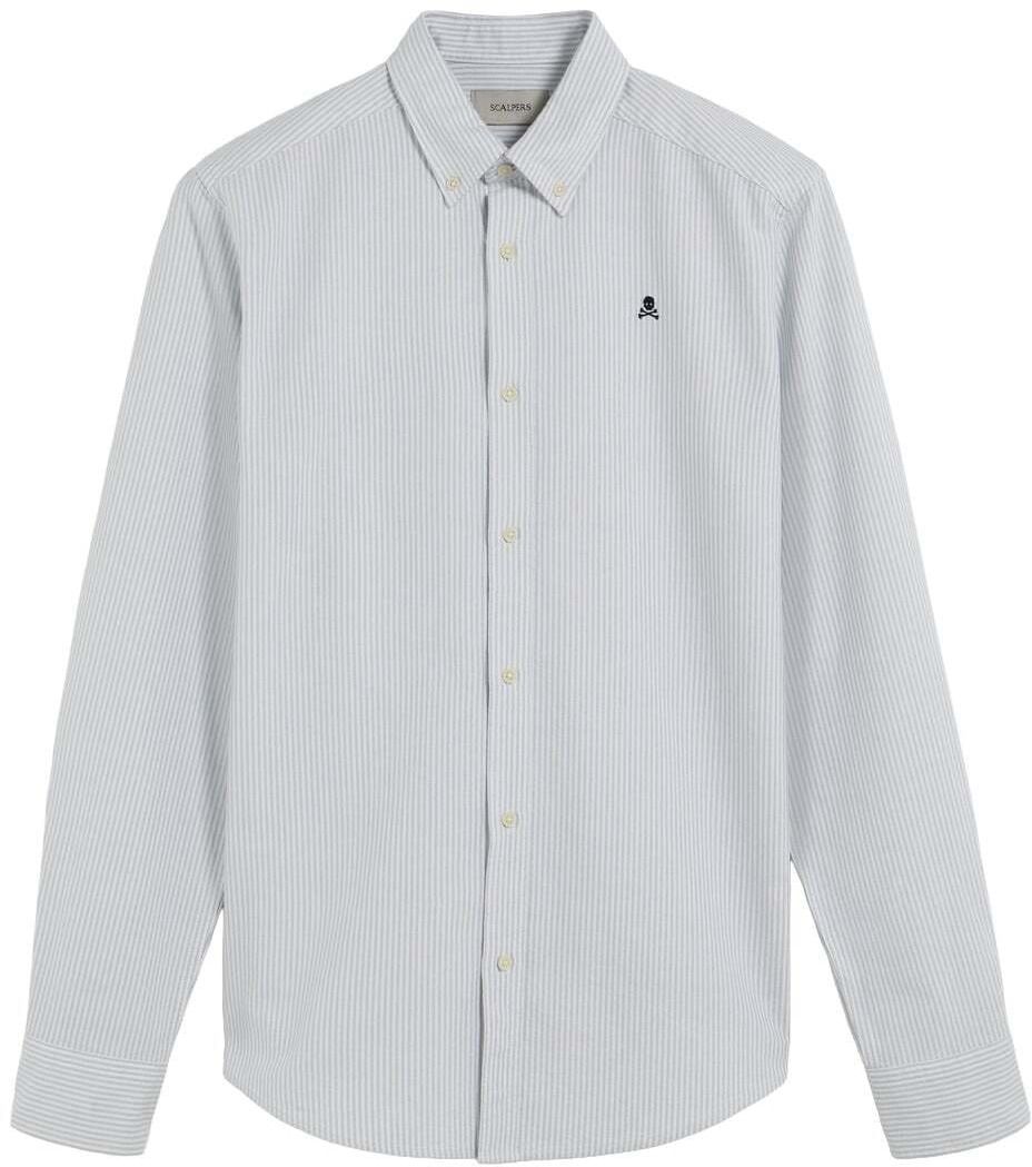 Scalpers Košeľa 'New Oxford'  kaki / biela