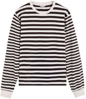 Scalpers Tričko  tmavohnedá / biela