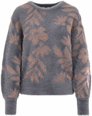 WE Fashion Sveter  svetlohnedá / sivá