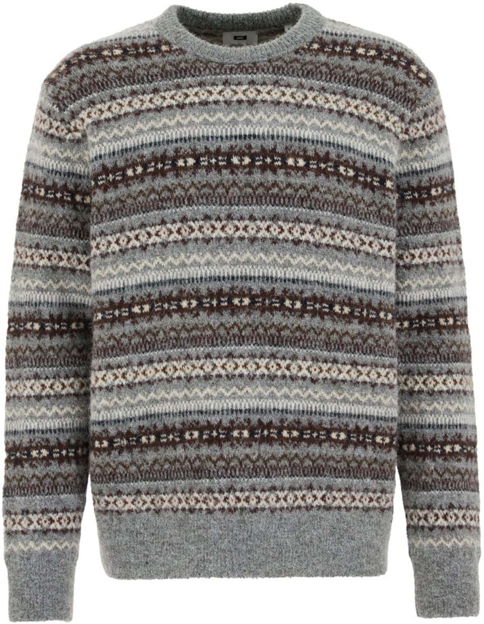 WE Fashion Sveter  hnedá / sivá / prírodná biela