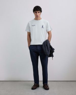 Scalpers Tričko 'Scfishing Tee'  námornícka modrá / čierna / biela