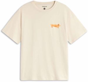 Thinking MU Tričko 'Perro Salchicha'  krémová / hnedá