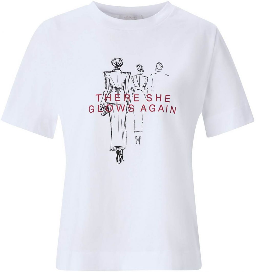 Rich & Royal Tričko  červená / čierna / biela