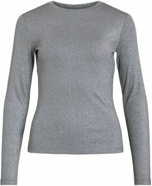 VILA Tričko 'CATREA'  sivá melírovaná