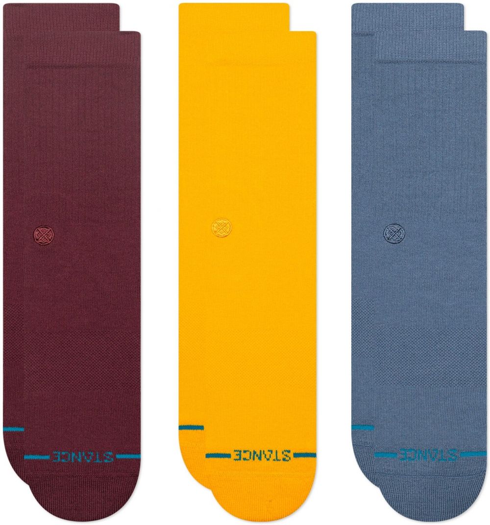 Stance Ponožky  modrá / žltá / vínovo červená