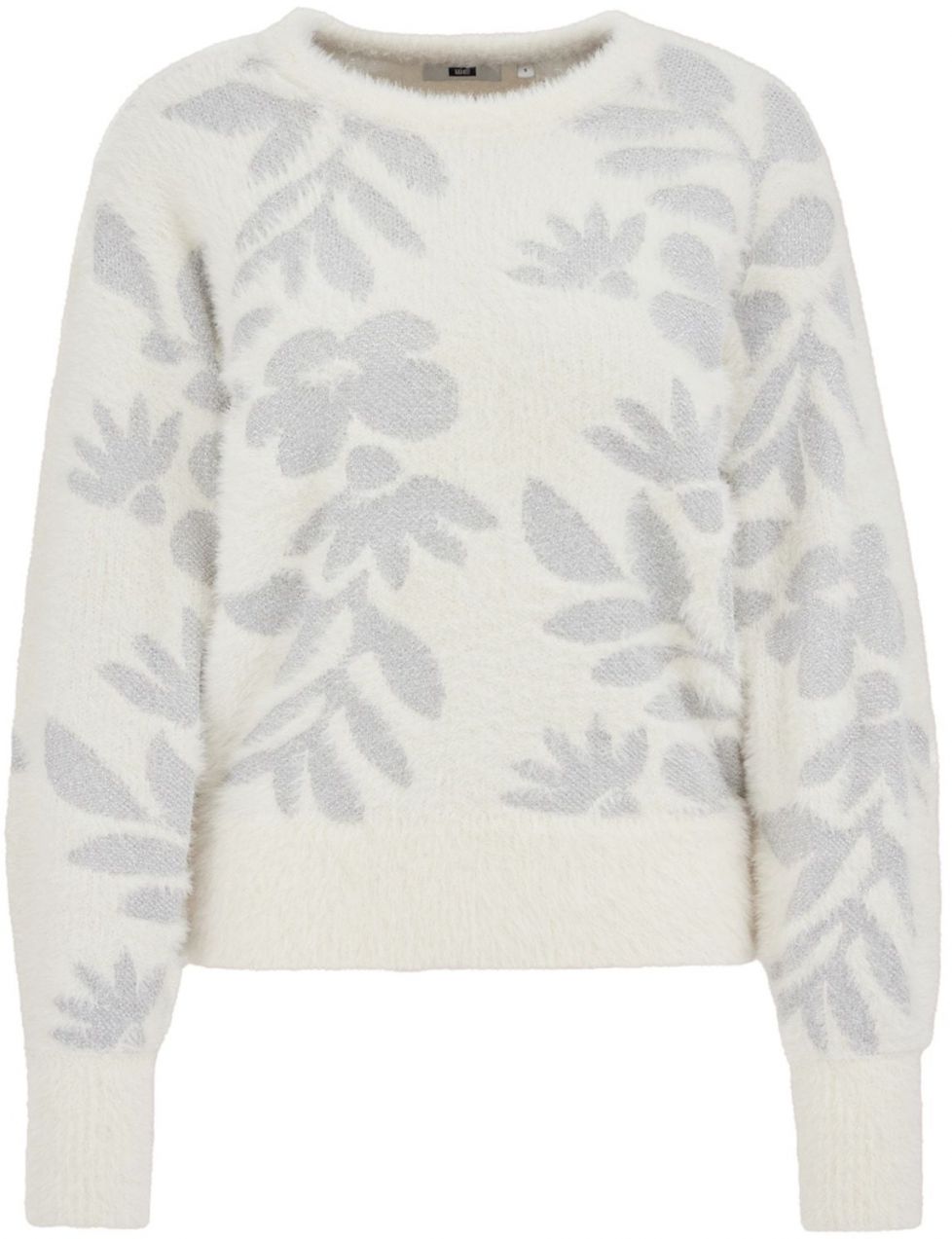 WE Fashion Sveter  strieborná / šedobiela