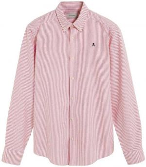 Scalpers Košeľa  krvavo červená / biela