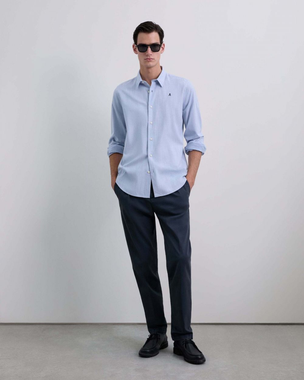 Scalpers Košeľa 'Abbot Se'  svetlomodrá