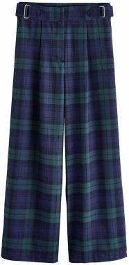 Next Plisované nohavice 'Smart'  námornícka modrá / zelená