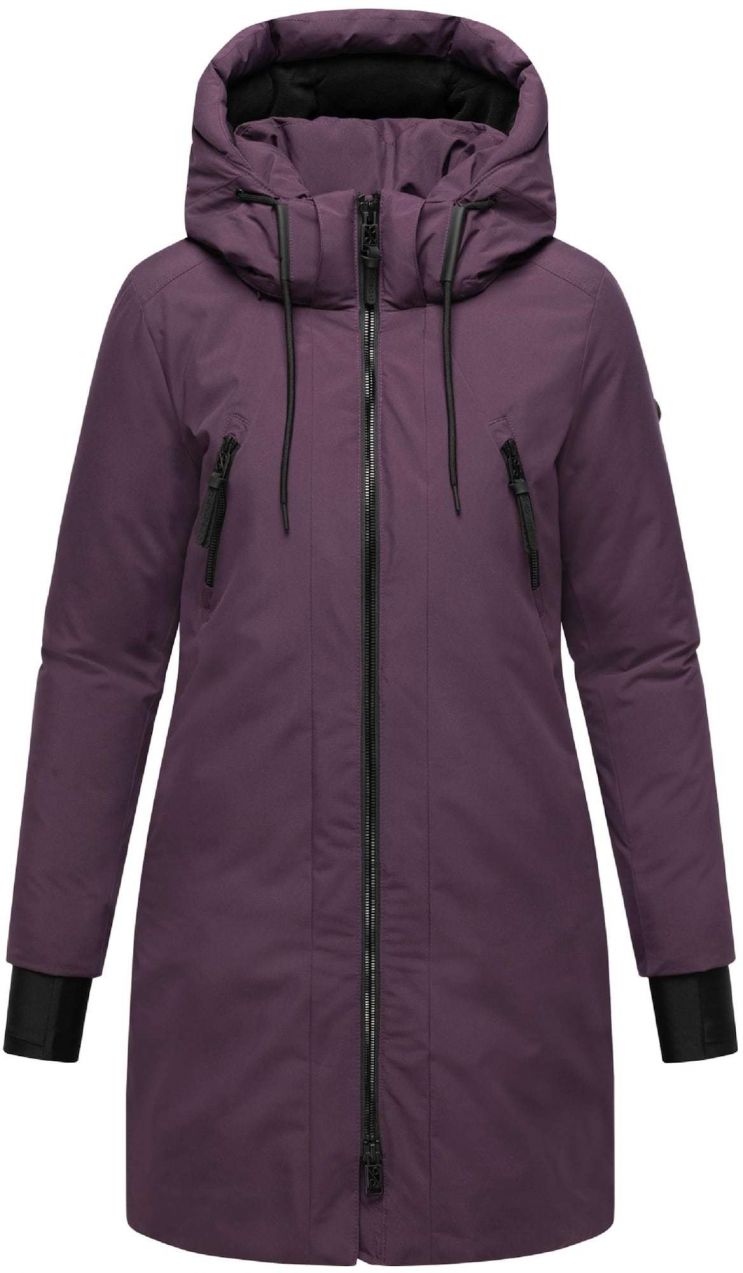 NAVAHOO Zimný kabát 'Winterzart 14'  černicová / čierna