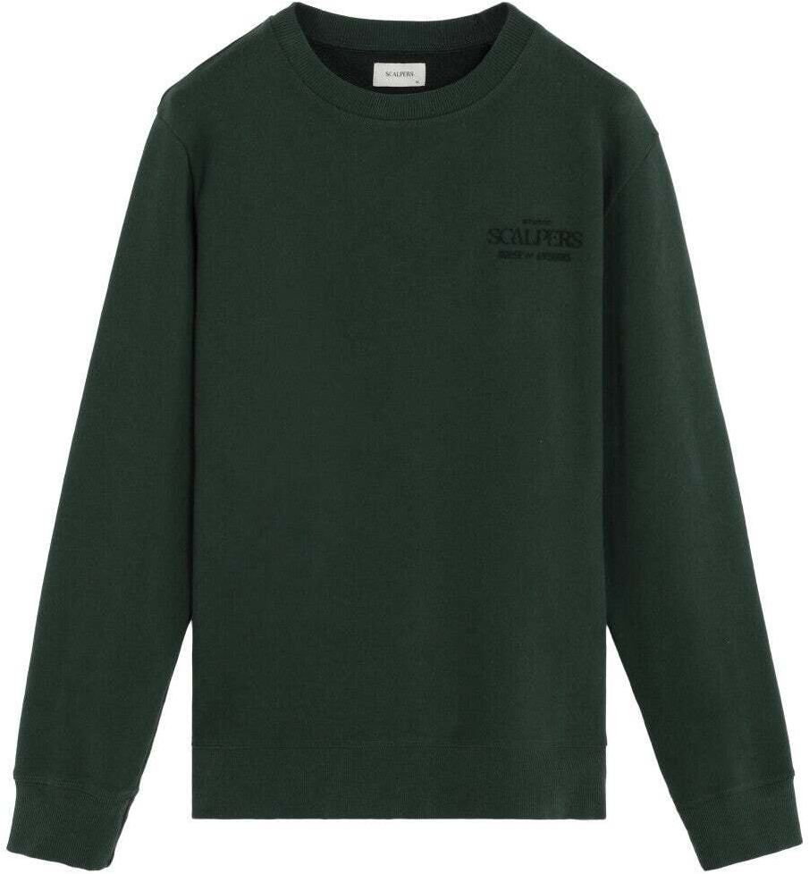 Scalpers Sveter 'Antiques'  tmavozelená / čierna